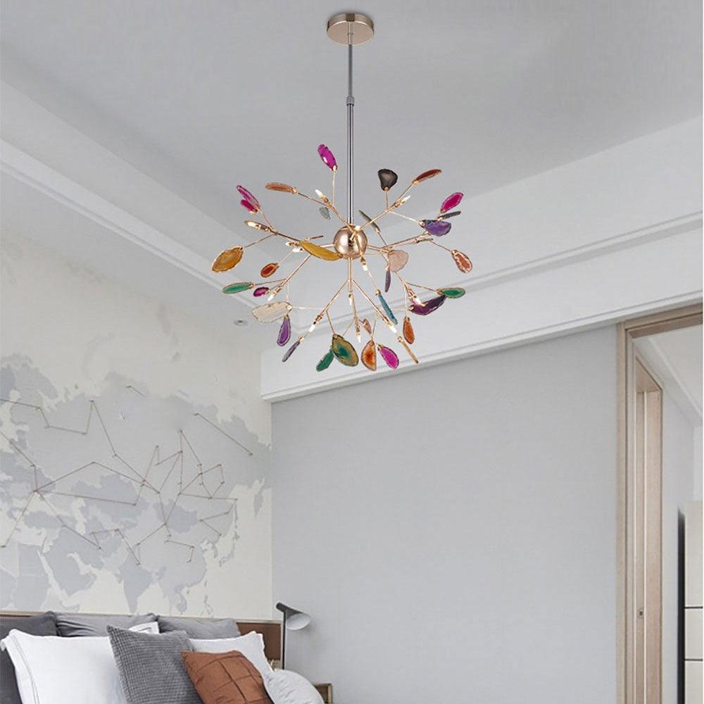 Agate candelabru  Colorful Branching