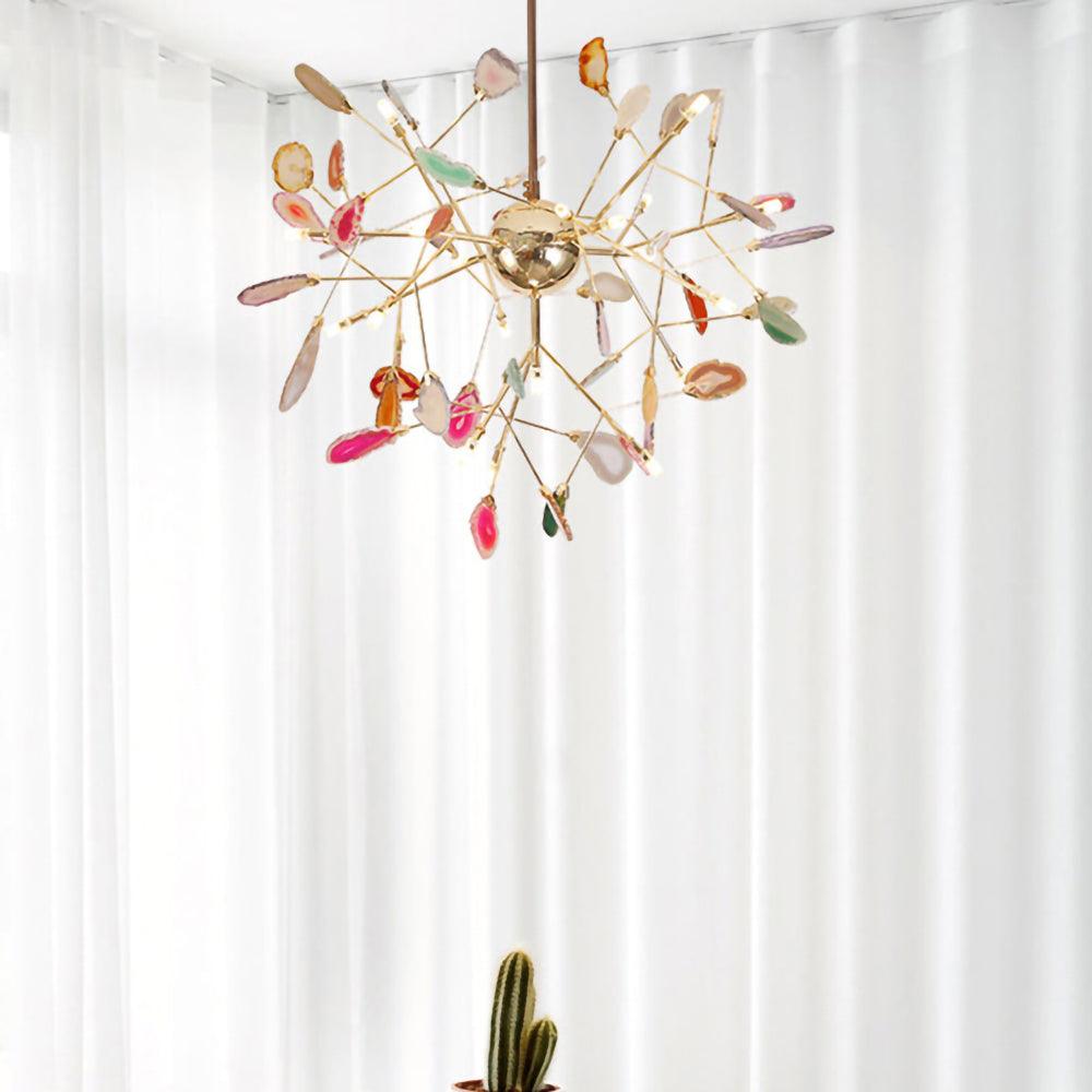 Agate candelabru  Colorful Branching
