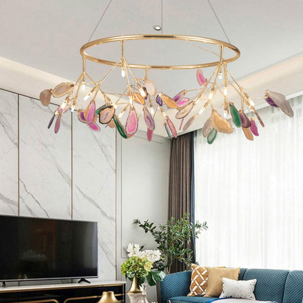 Agate candelabru  Colorful Branching