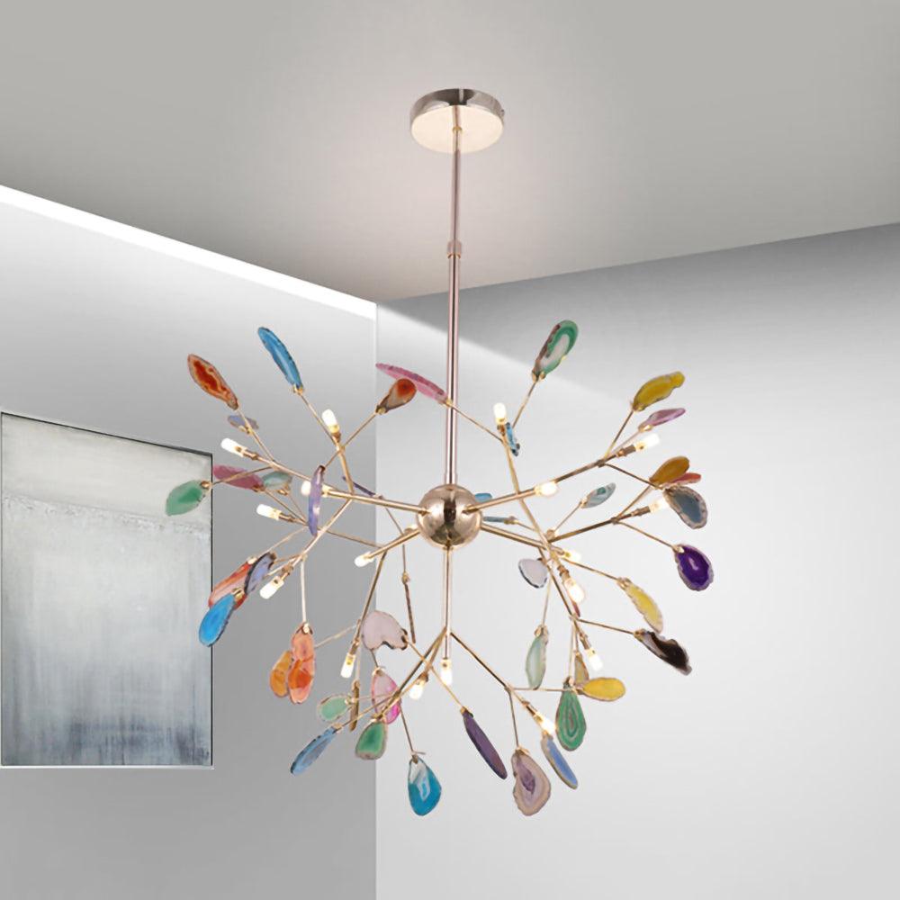 Agate candelabru  Colorful Branching