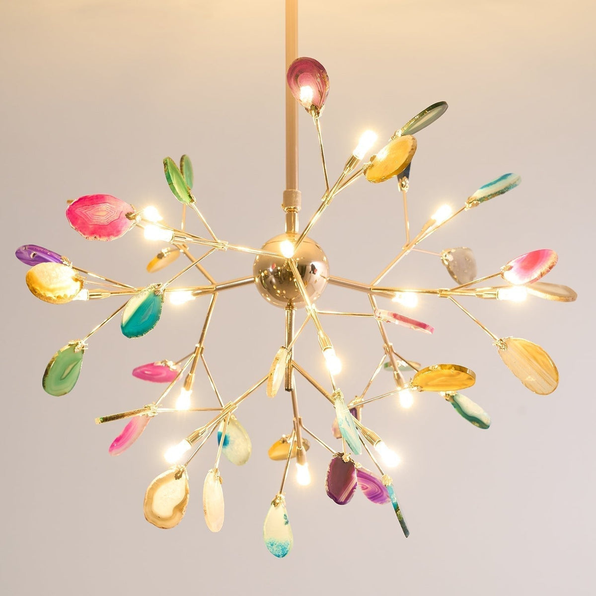 Agate candelabru  Colorful Branching