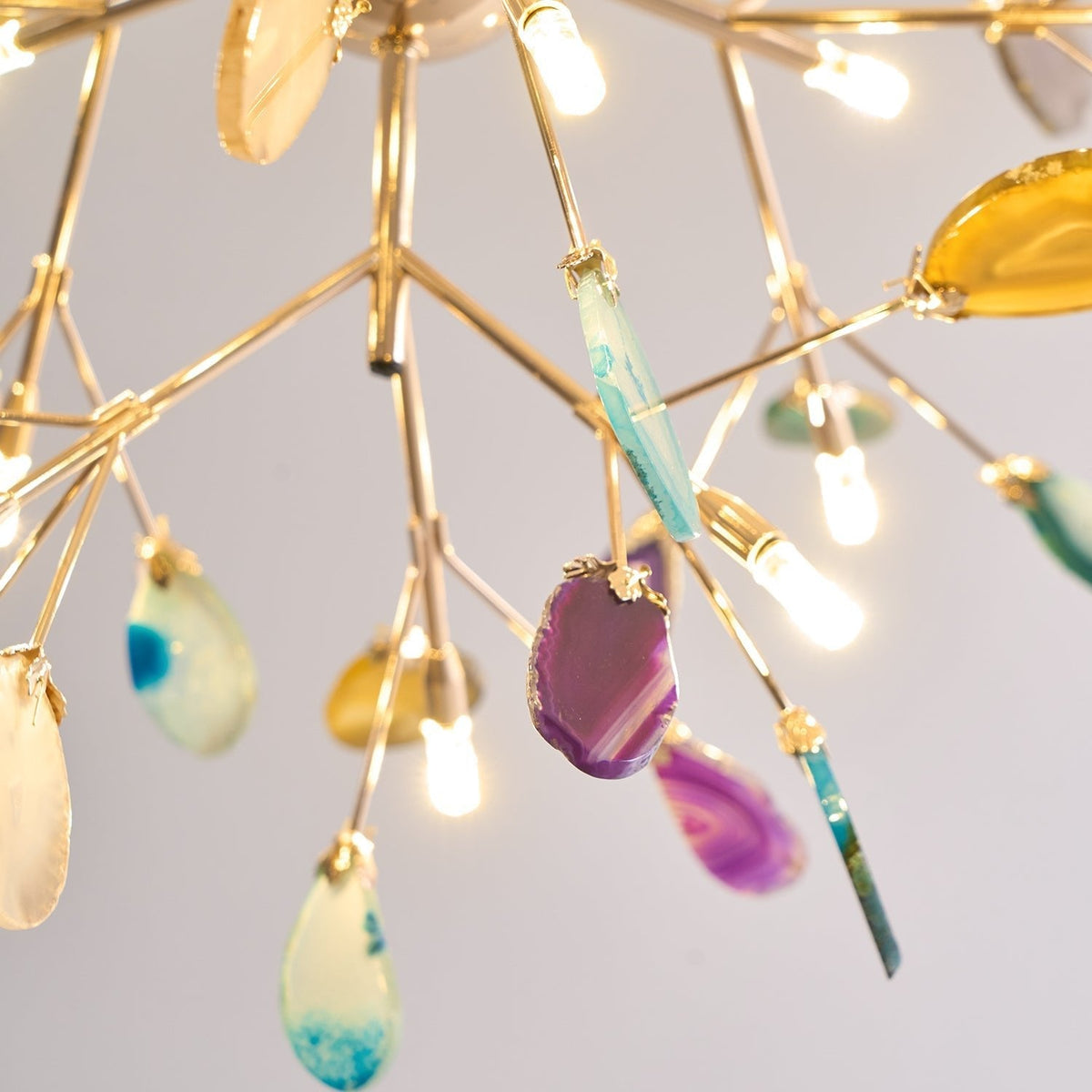 Agate candelabru  Colorful Branching