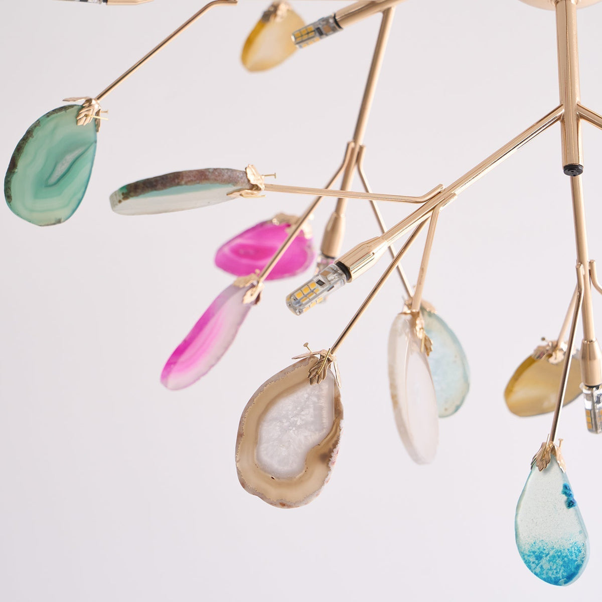 Agate candelabru  Colorful Branching