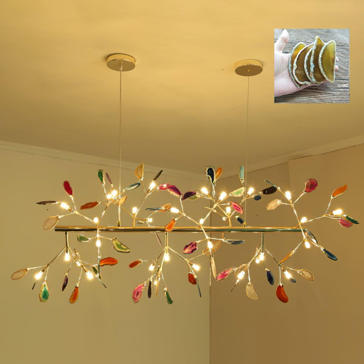 Agate candelabru  Colorful Branching