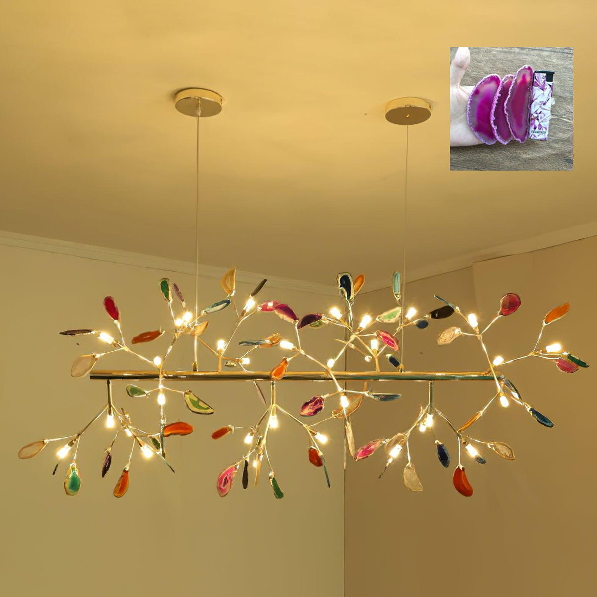 Agate candelabru  Colorful Branching