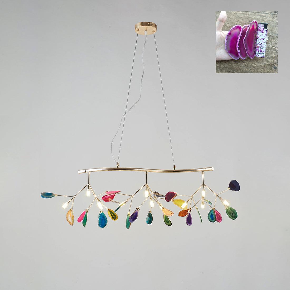 Agate candelabru  Colorful Branching