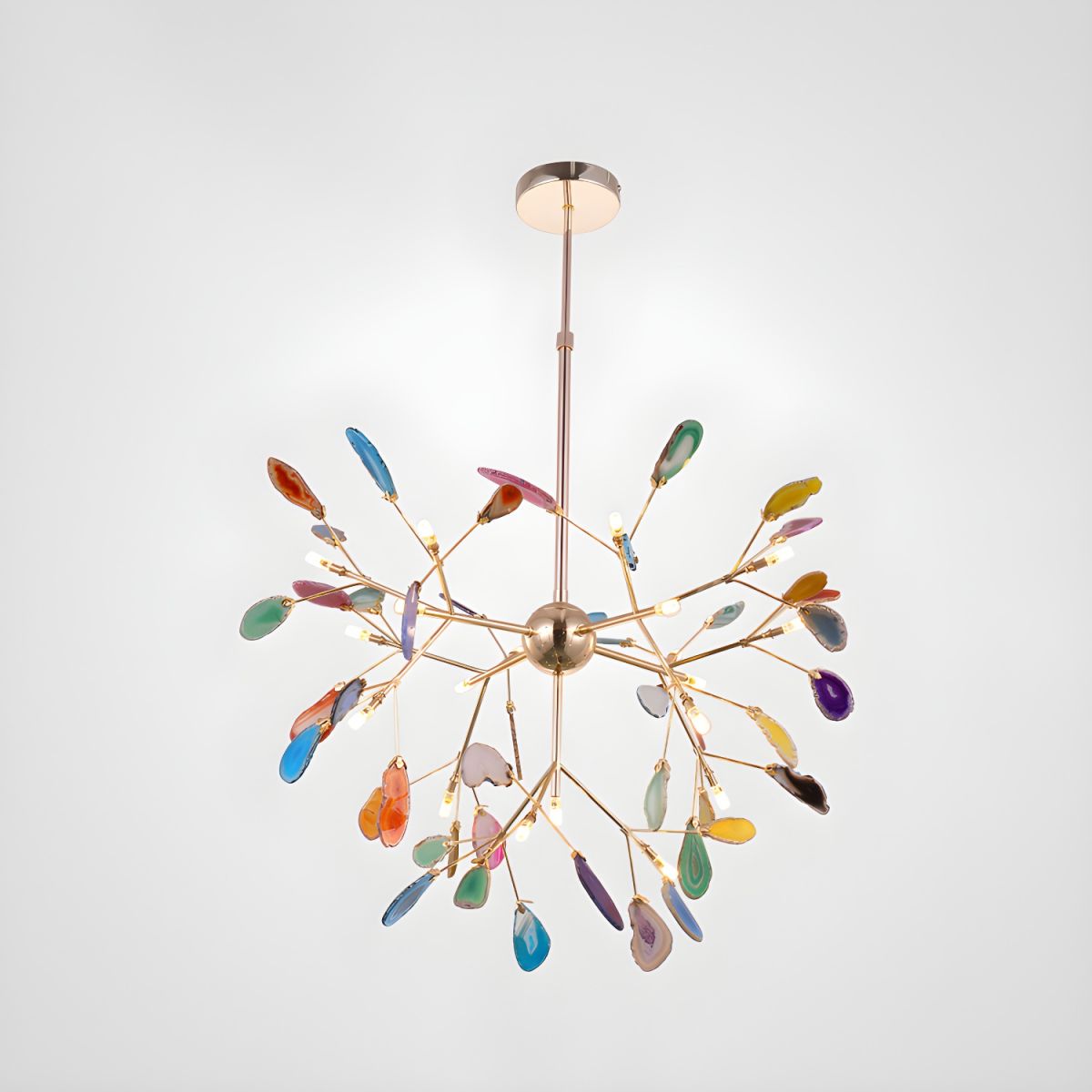 Agate candelabru  Colorful Branching