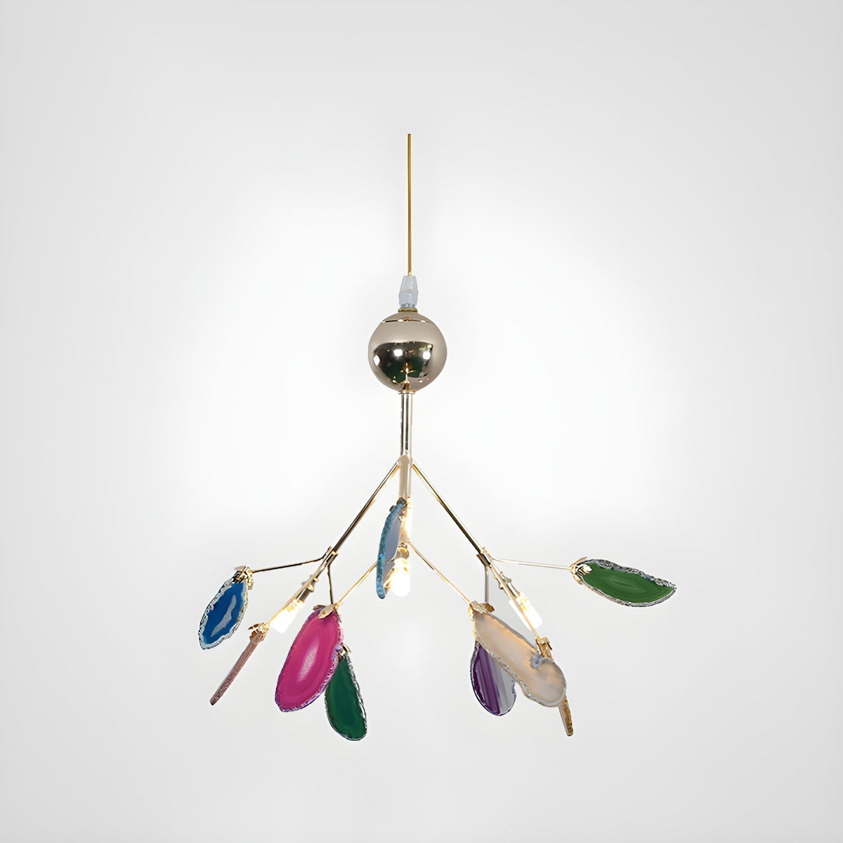 Agate candelabru  Colorful Branching