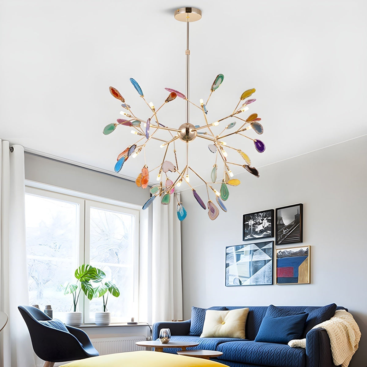 Agate candelabru  Colorful Branching