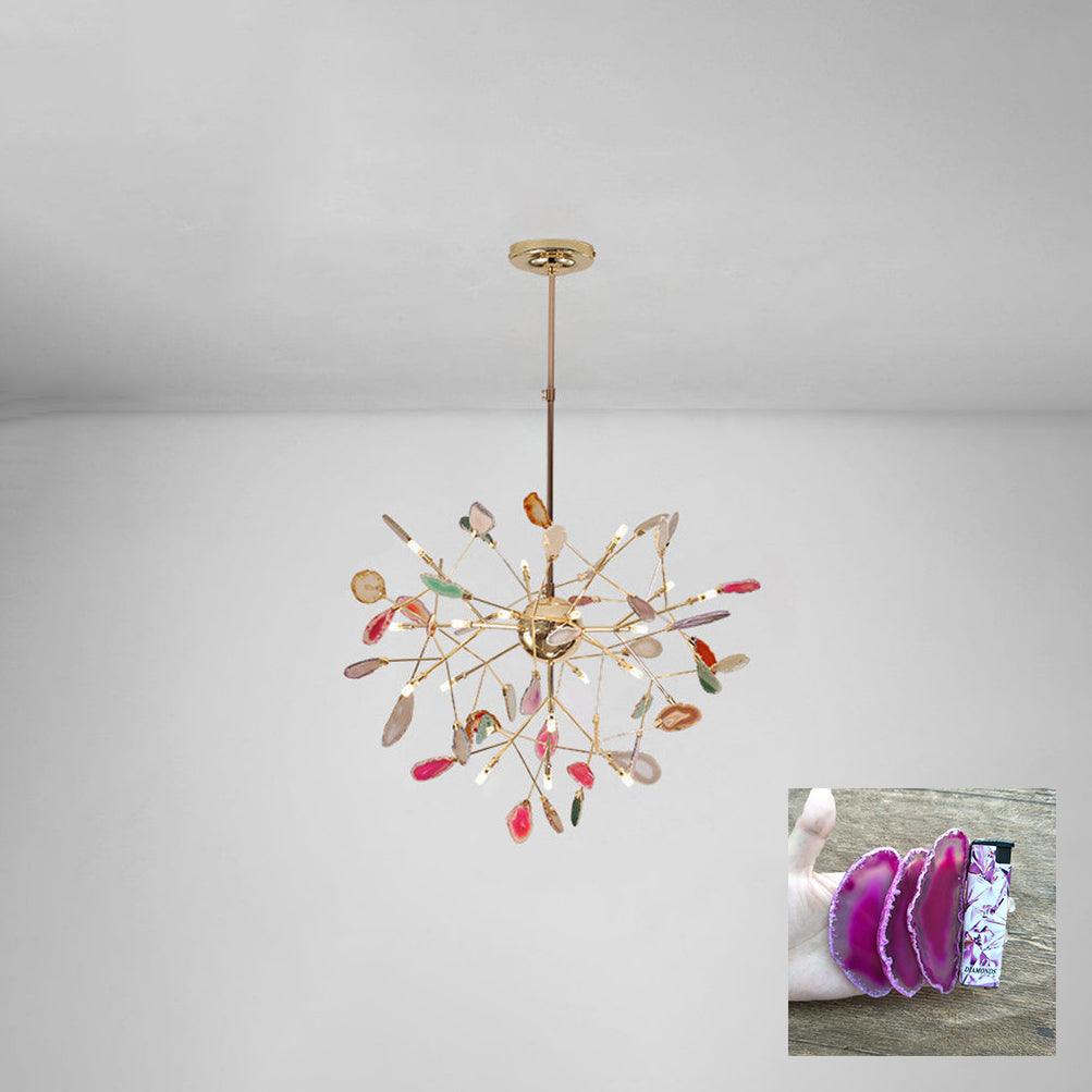 Agate candelabru  Colorful Branching