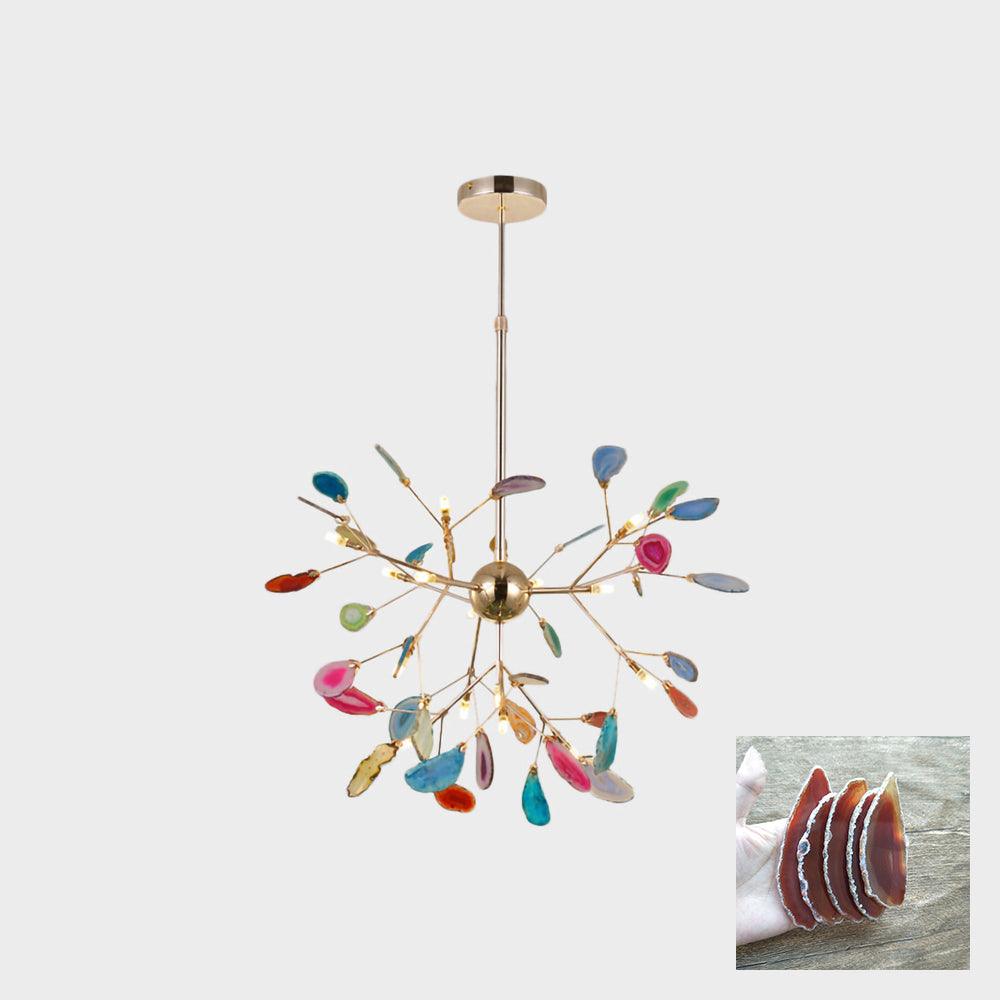 Agate candelabru  Colorful Branching