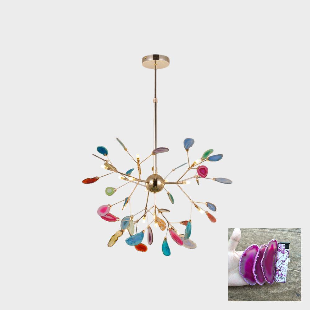 Agate candelabru  Colorful Branching