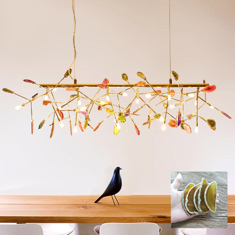 Agate candelabru  Colorful Branching
