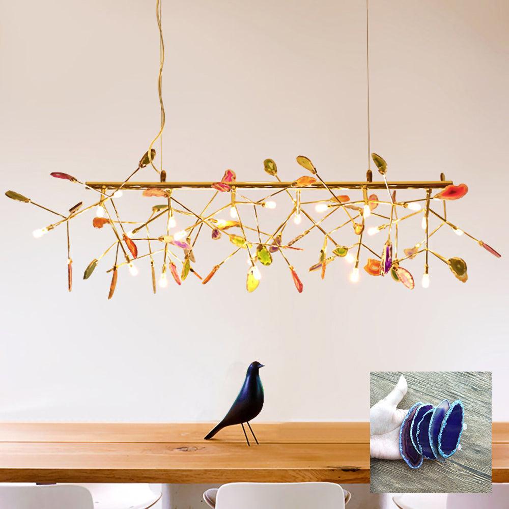 Agate candelabru  Colorful Branching