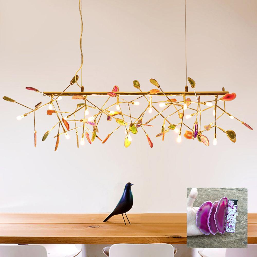 Agate candelabru  Colorful Branching