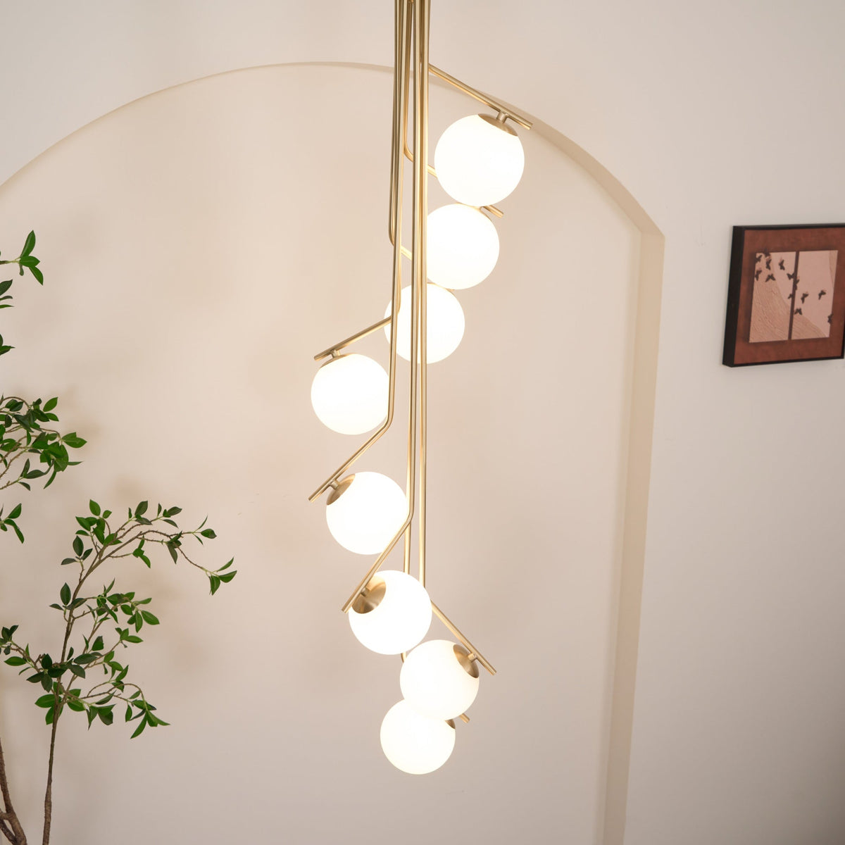 Ageet lampă suspendată modernă, minimalistă din sticlă