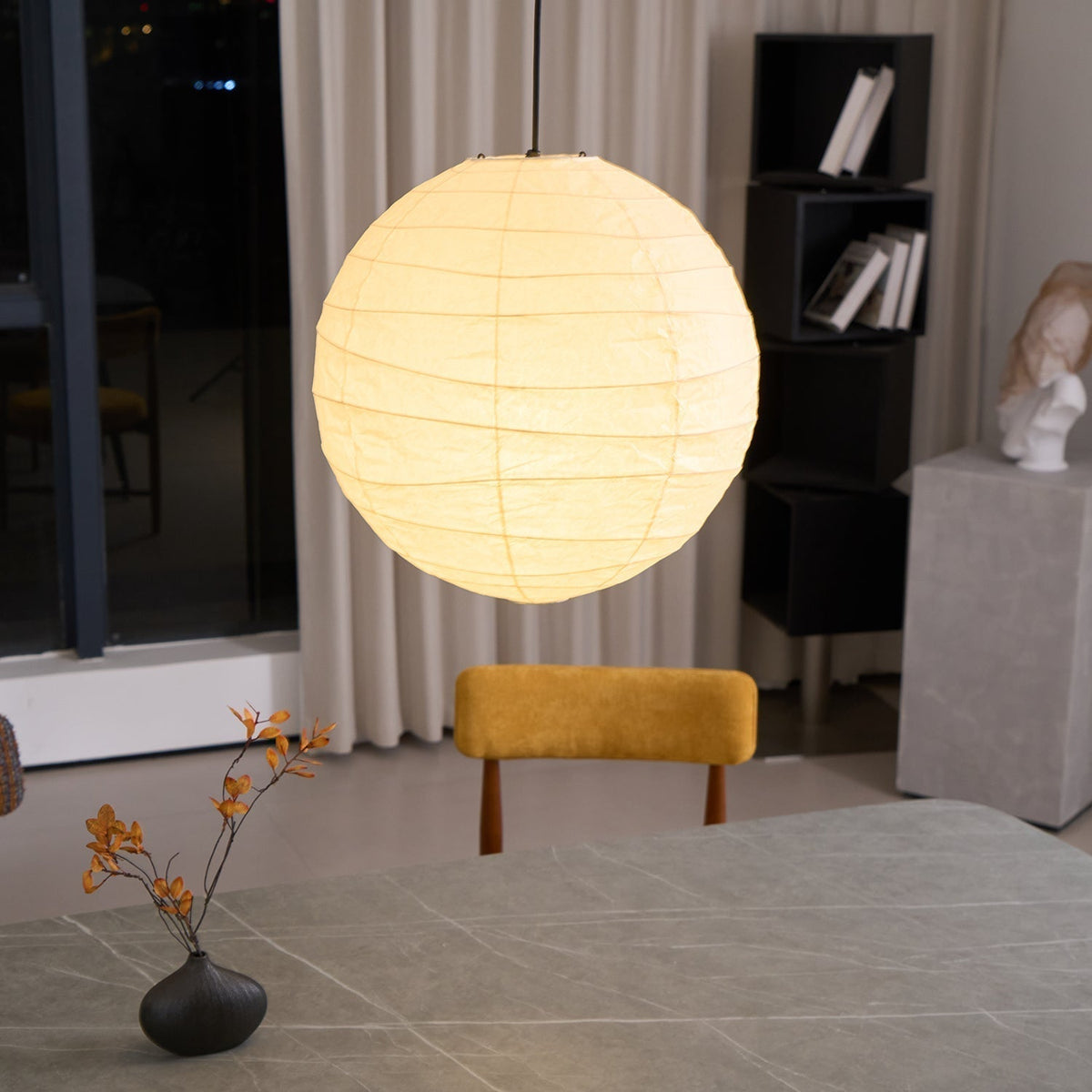Luna lampă suspendată Glob din hârtie