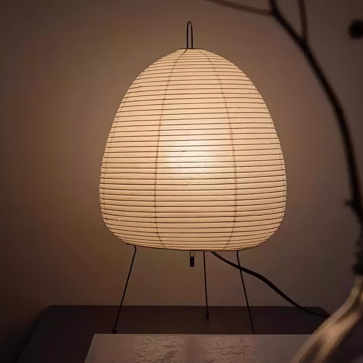 Tranquilux lampă de masă inspirată din Japonia din hârtie