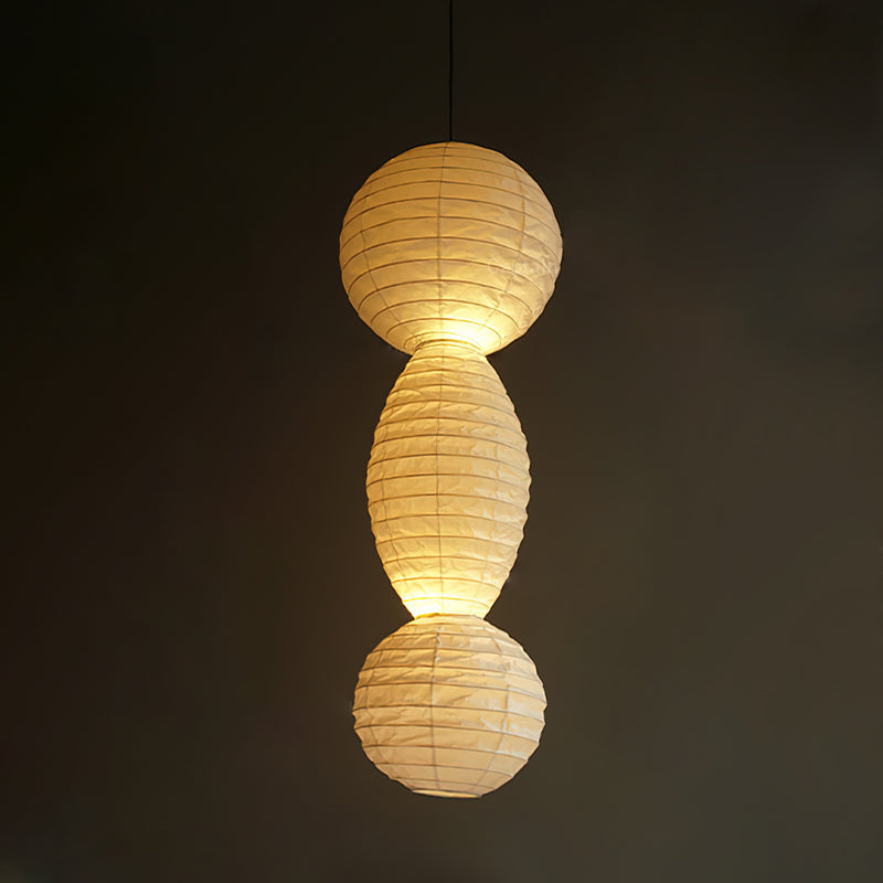 Nami lampă suspendată din hârtie, în stil Wabi-Sabi, în formă de lanternă