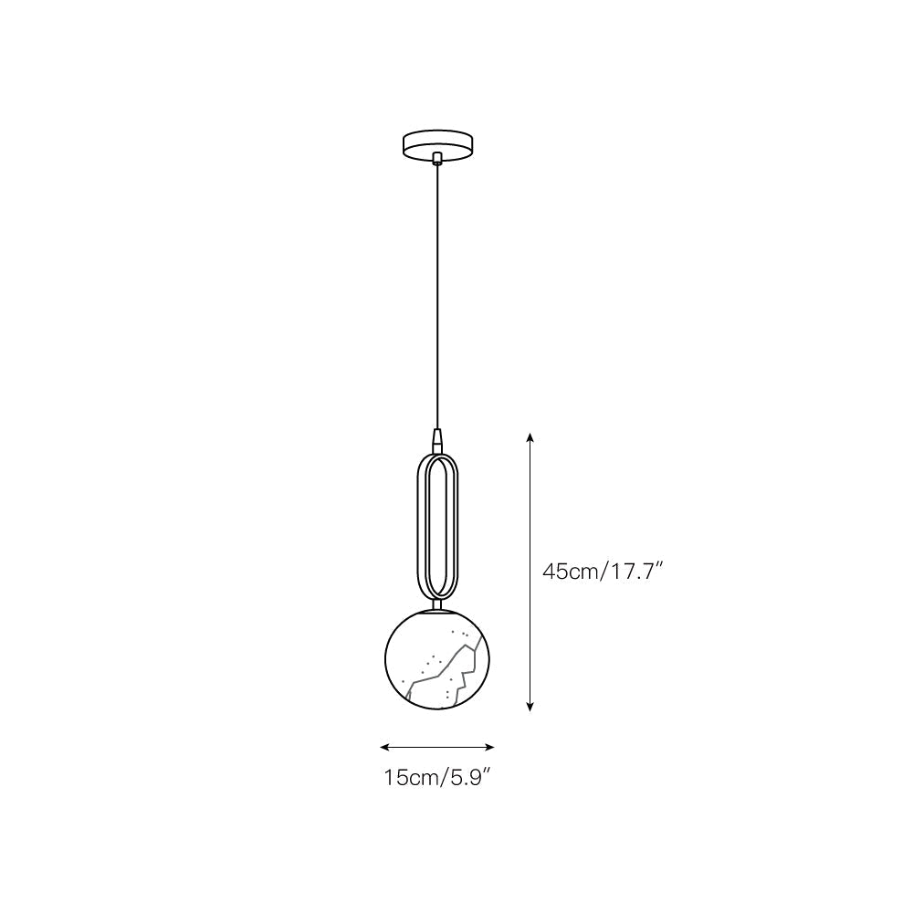 Gloruvyd lampă suspendată sferică minimalistă din alabastru