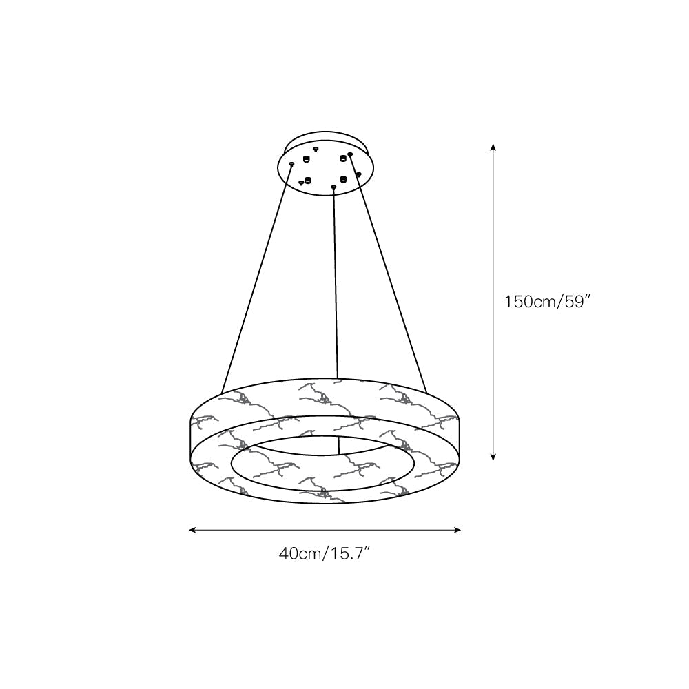 Plotuvyn candelabru din alabastru, postmodern, de lux, în formă de inel