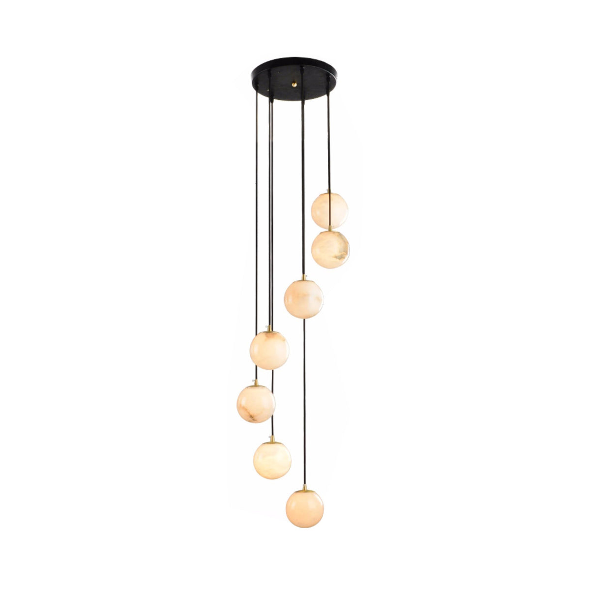 Gloruvye candelabru modern Cluster Sferic din alabastru