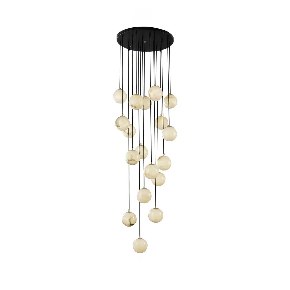 Gloruvye candelabru modern Cluster Sferic din alabastru