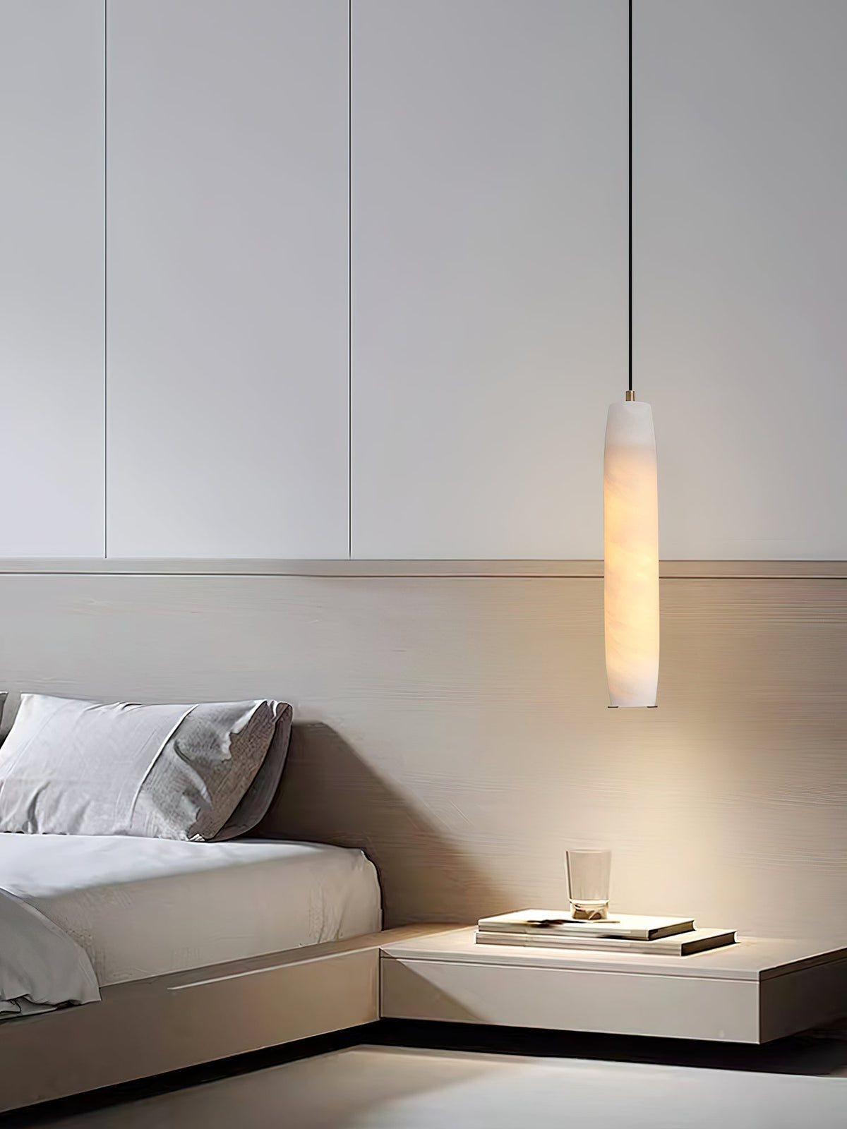 Orven Flute lampă suspendată modernă, minimalistă din alabastru