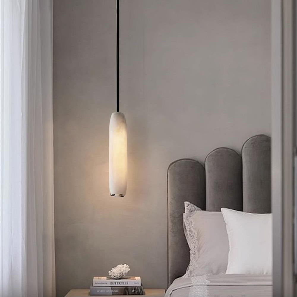 Orven Flute lampă suspendată modernă, minimalistă din alabastru