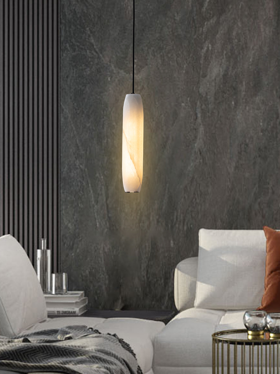 Orven Flute lampă suspendată modernă, minimalistă din alabastru