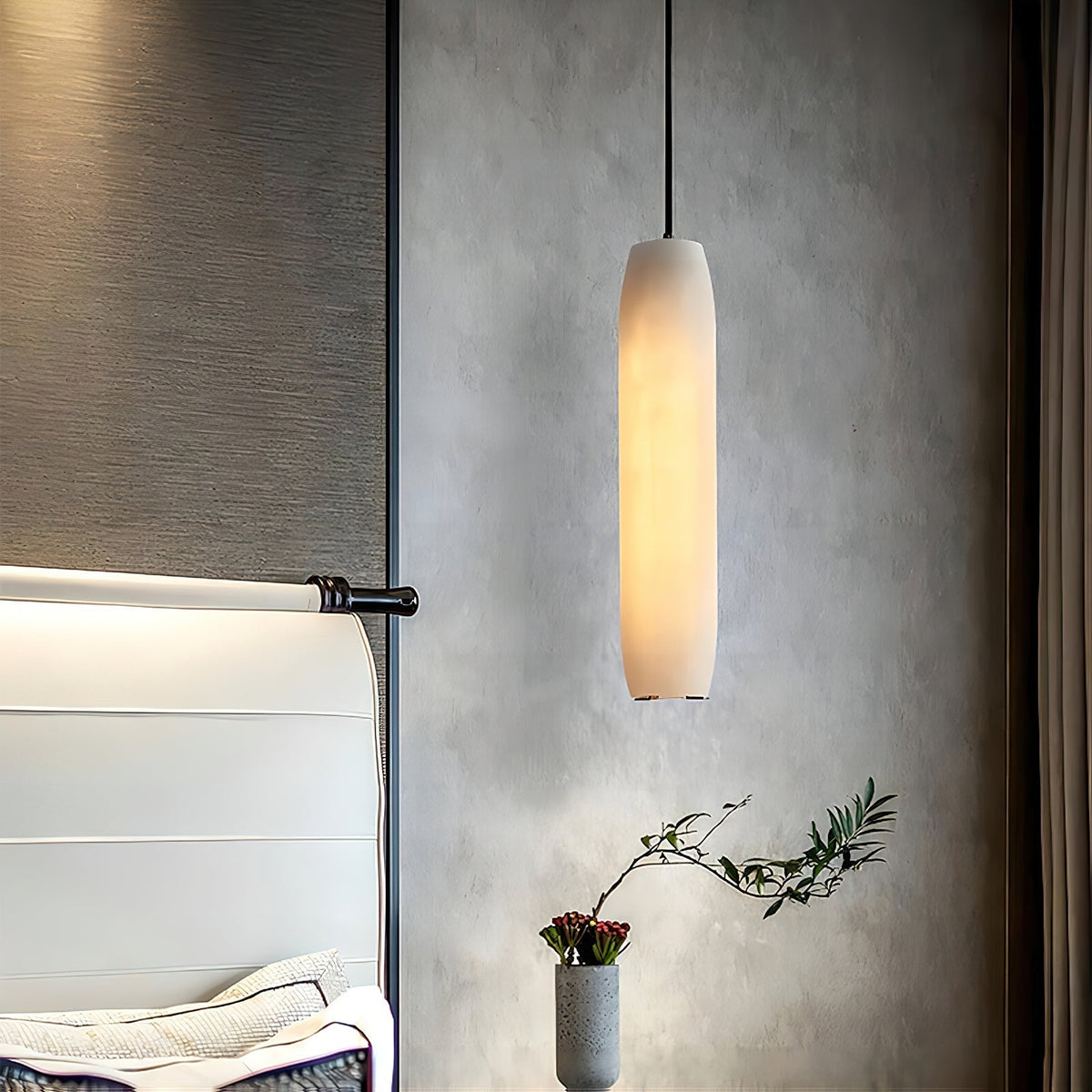 Orven Flute lampă suspendată modernă, minimalistă din alabastru