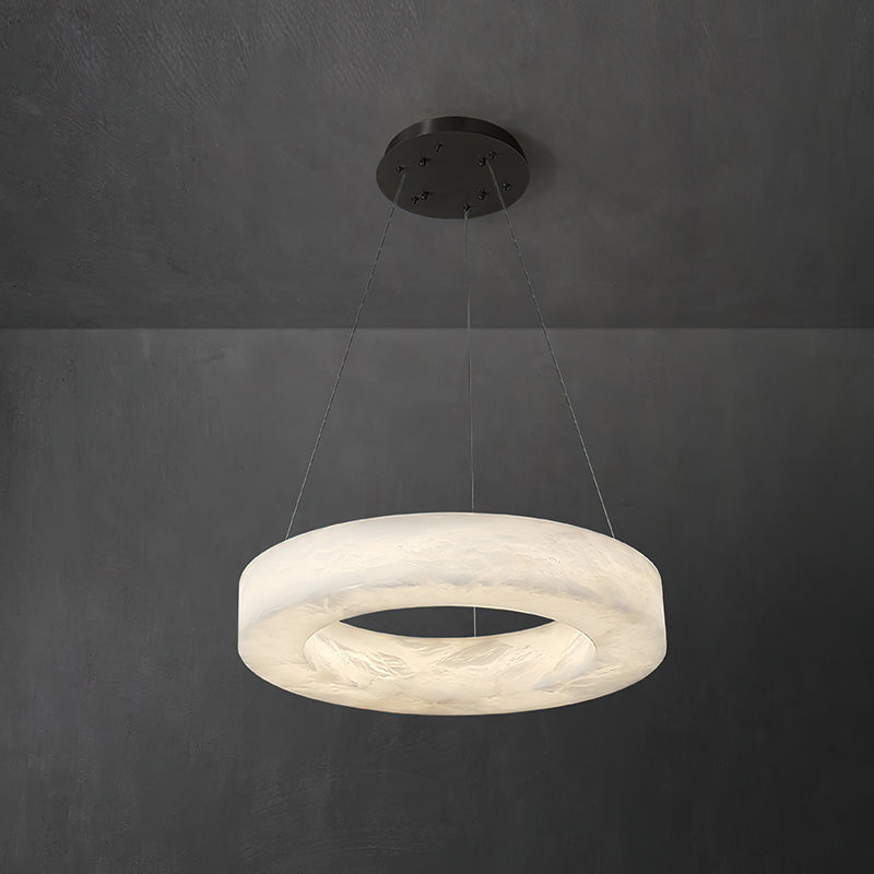 Plotuvyn candelabru din alabastru, postmodern, de lux, în formă de inel