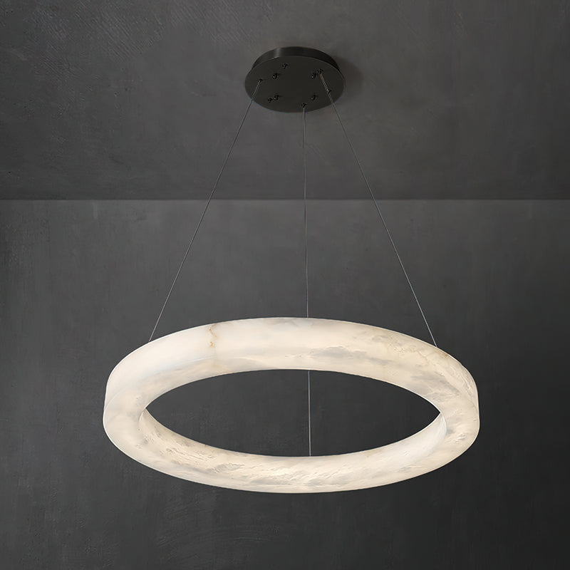 Plotuvyn candelabru din alabastru, postmodern, de lux, în formă de inel