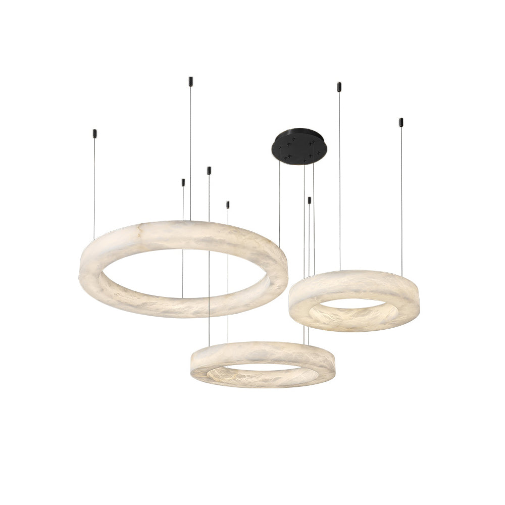 Plotuvyn candelabru din alabastru, postmodern, de lux, în formă de inel