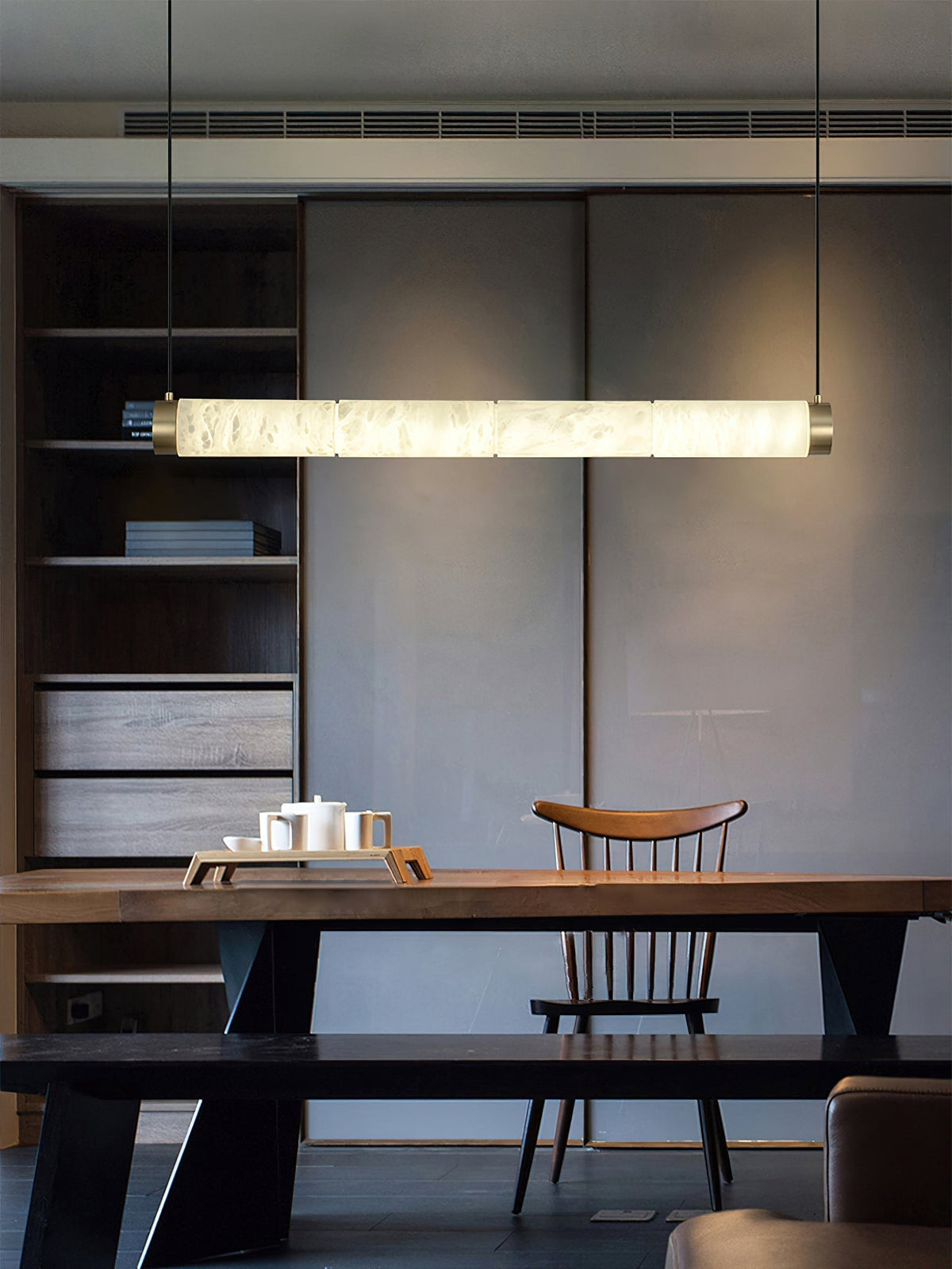 Plotuvyi modern Strip alabastru lampă suspendată