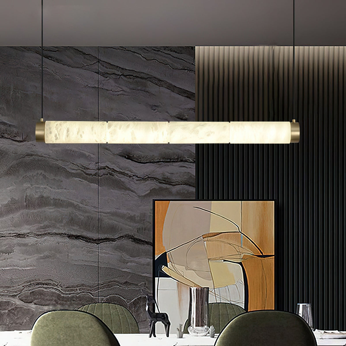 Plotuvyi modern Strip alabastru lampă suspendată