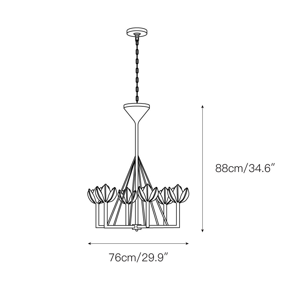 Alberto candelabru din alamă, modern, minimalist, floral