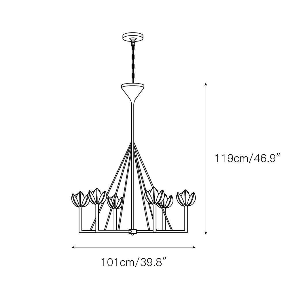 Alberto candelabru din alamă, modern, minimalist, floral