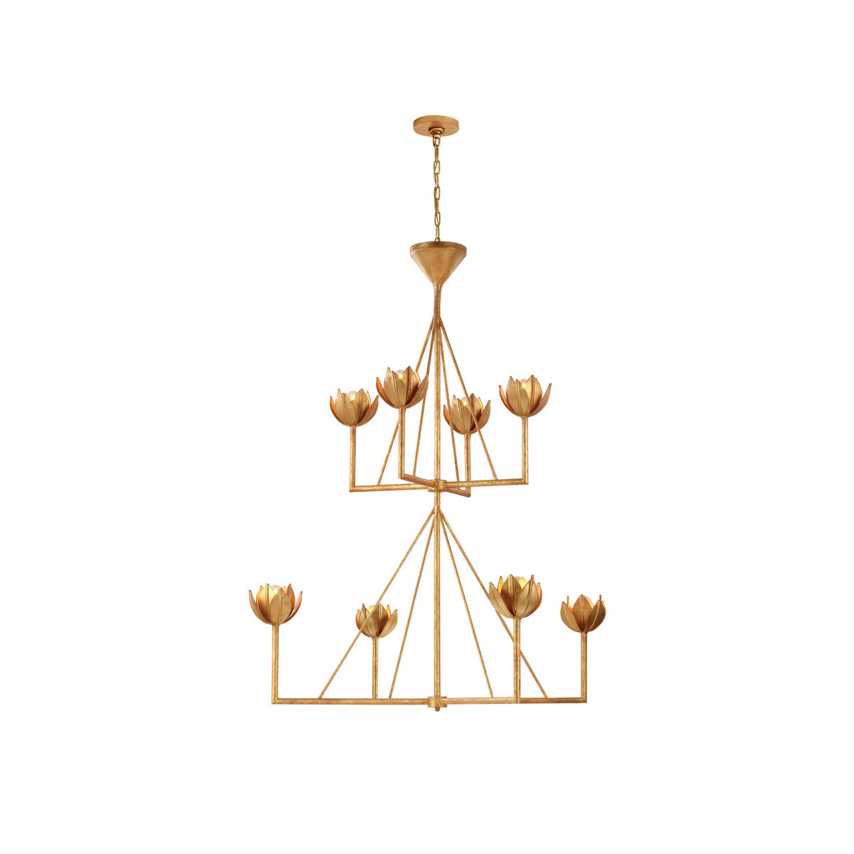 Alberto candelabru din alamă, modern, minimalist, floral