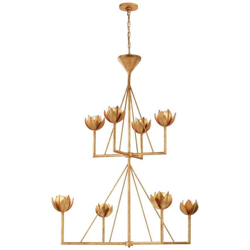 Alberto candelabru din alamă, modern, minimalist, floral