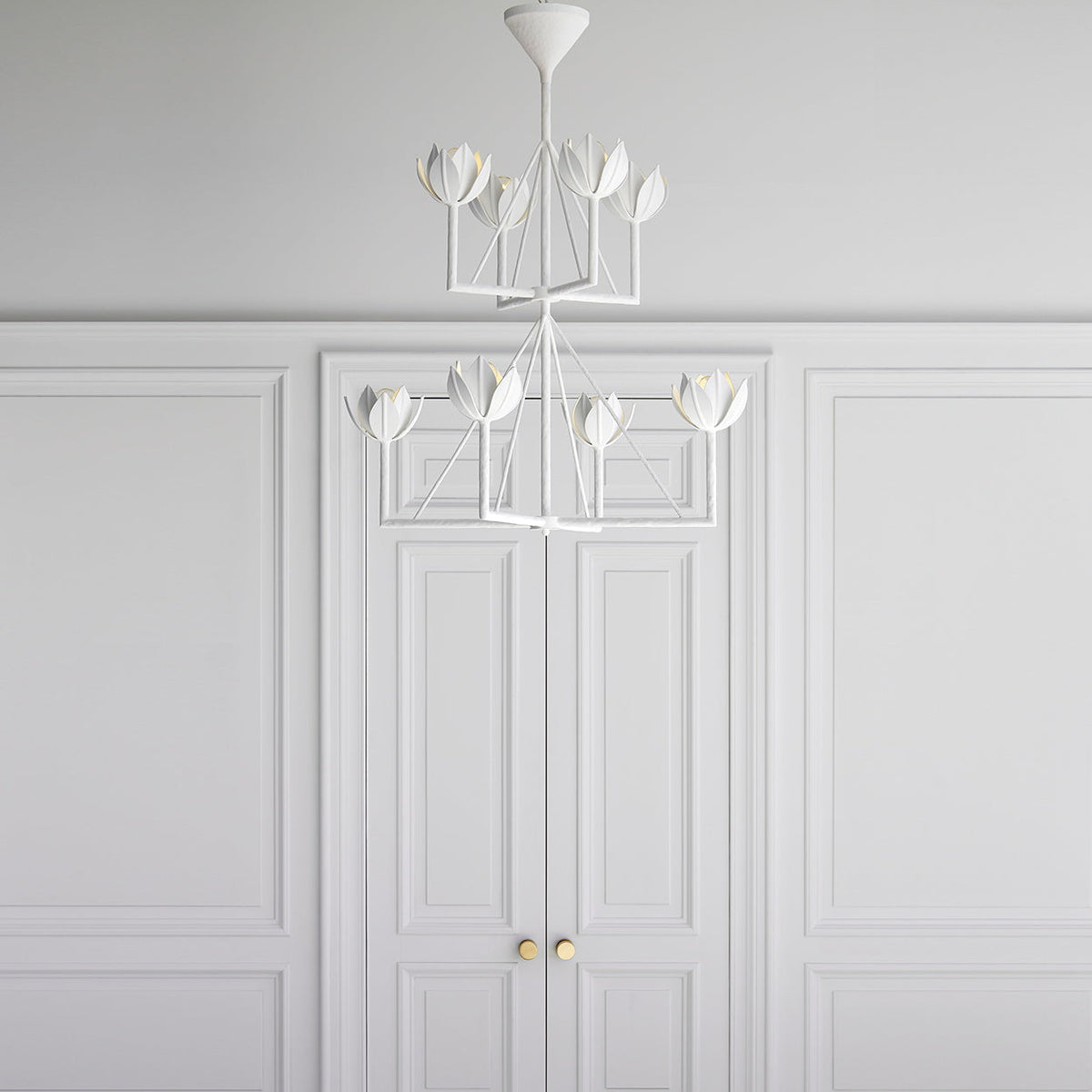Alberto candelabru din alamă, modern, minimalist, floral