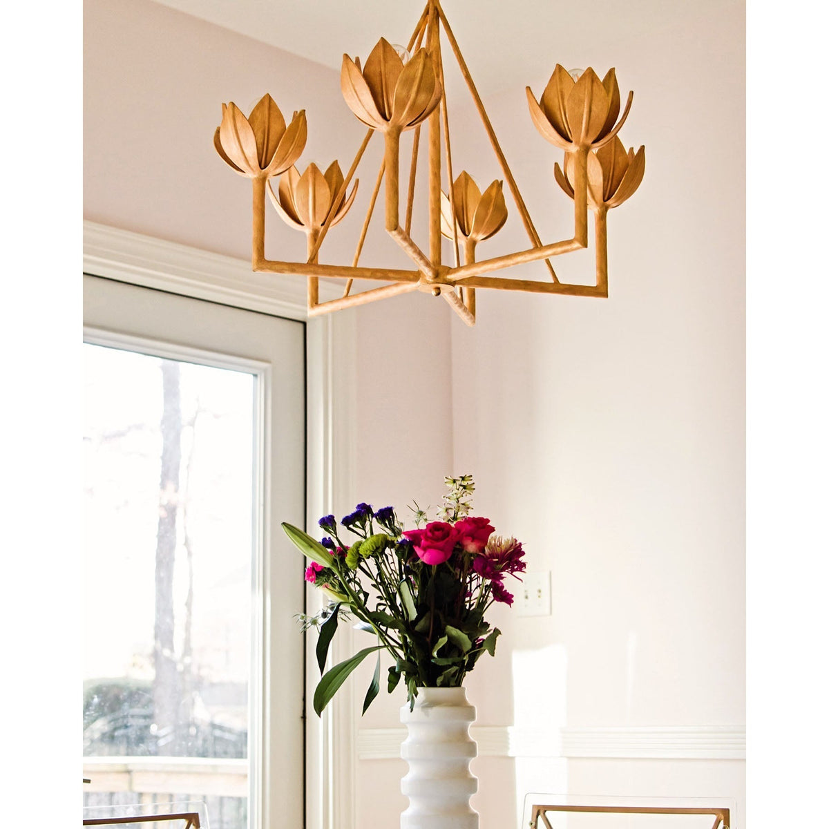Alberto candelabru din alamă, modern, minimalist, floral
