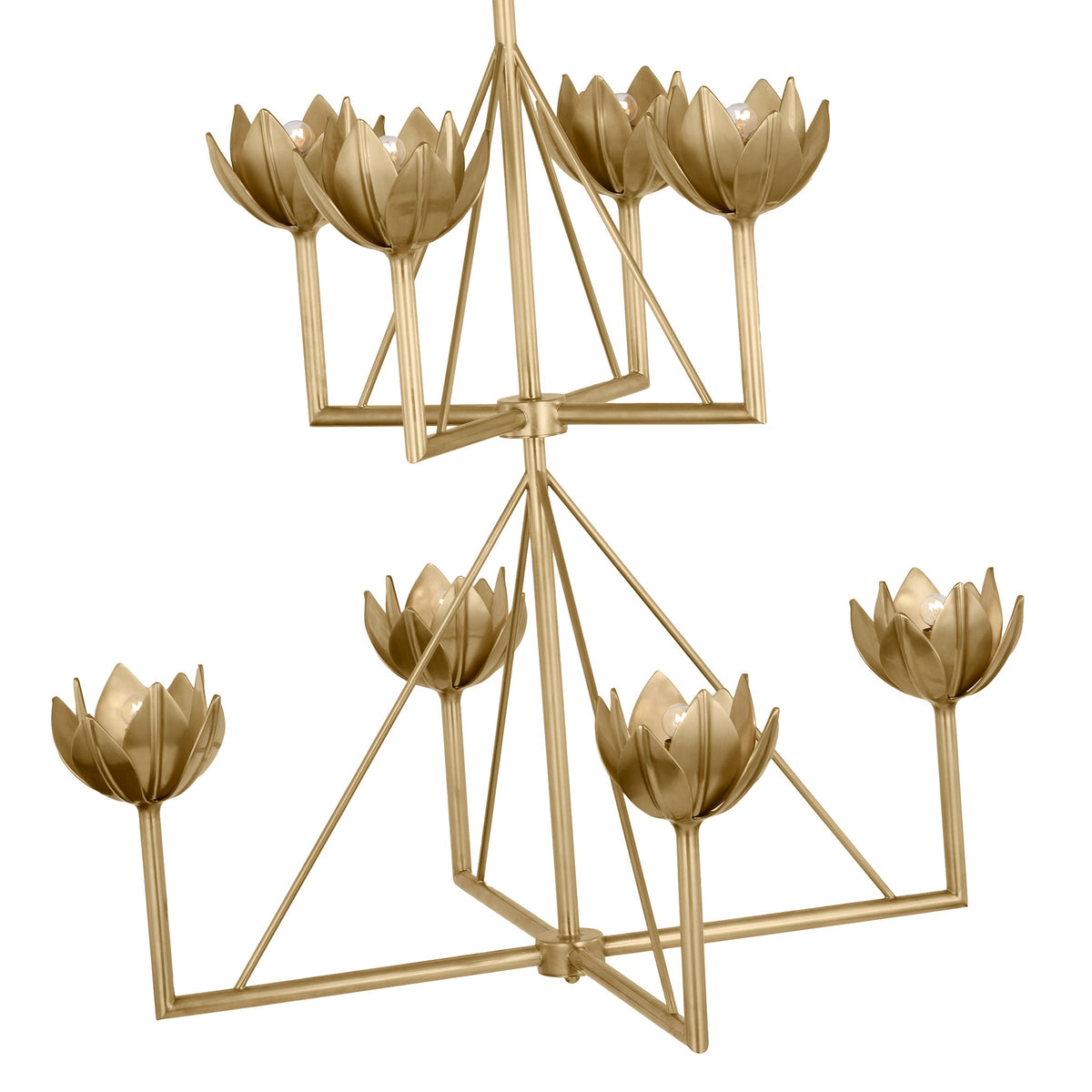 Alberto candelabru din alamă, modern, minimalist, floral