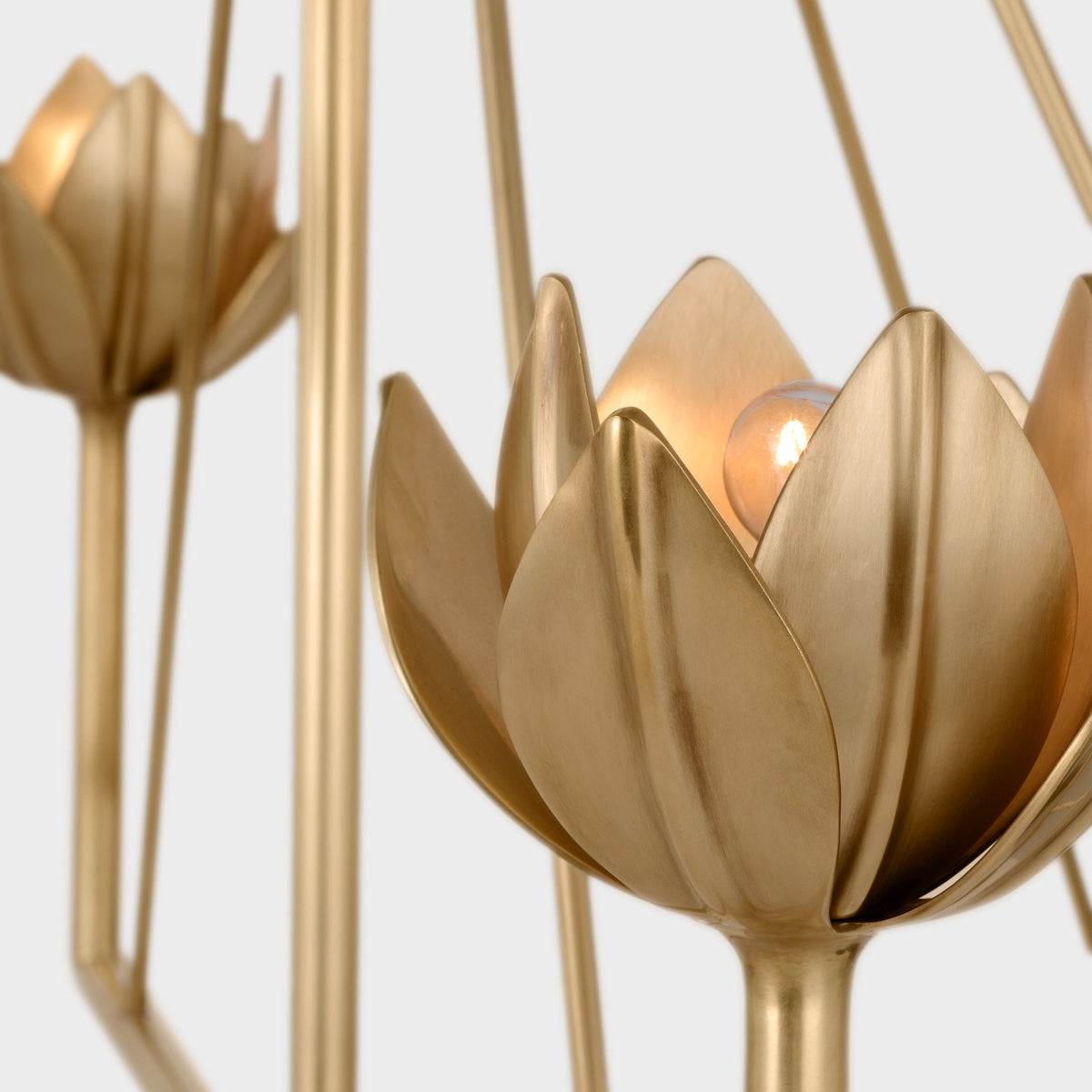 Alberto candelabru din alamă, modern, minimalist, floral