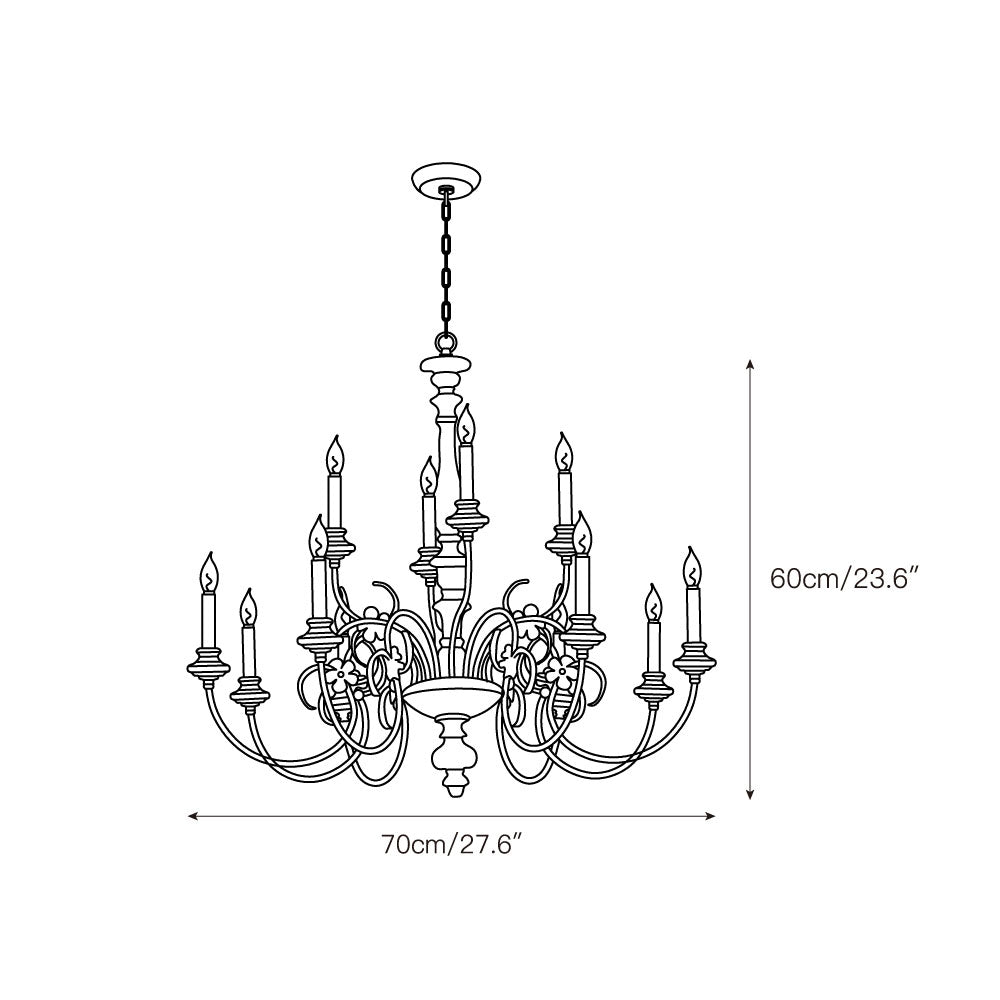 Waegnuvyn candelabru din metal, tradițional, tip lumânare