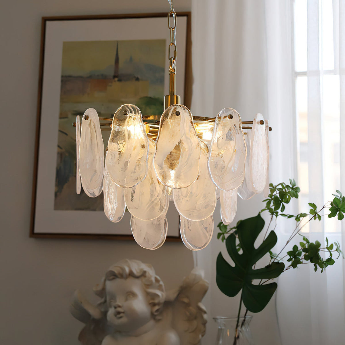 Nuvella candelabru din sticlă