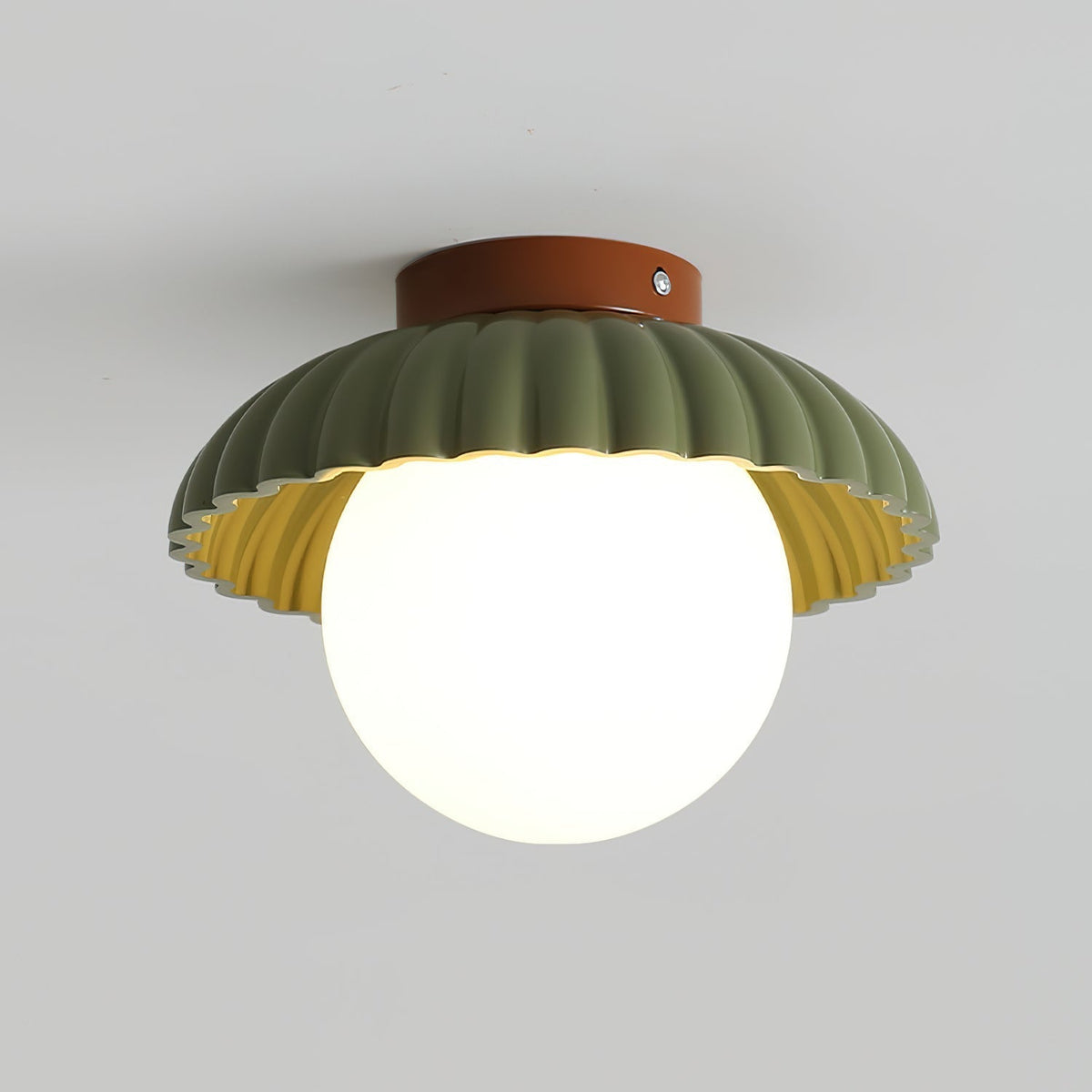 Scallop plafonieră aplicată, cu lumină difuză