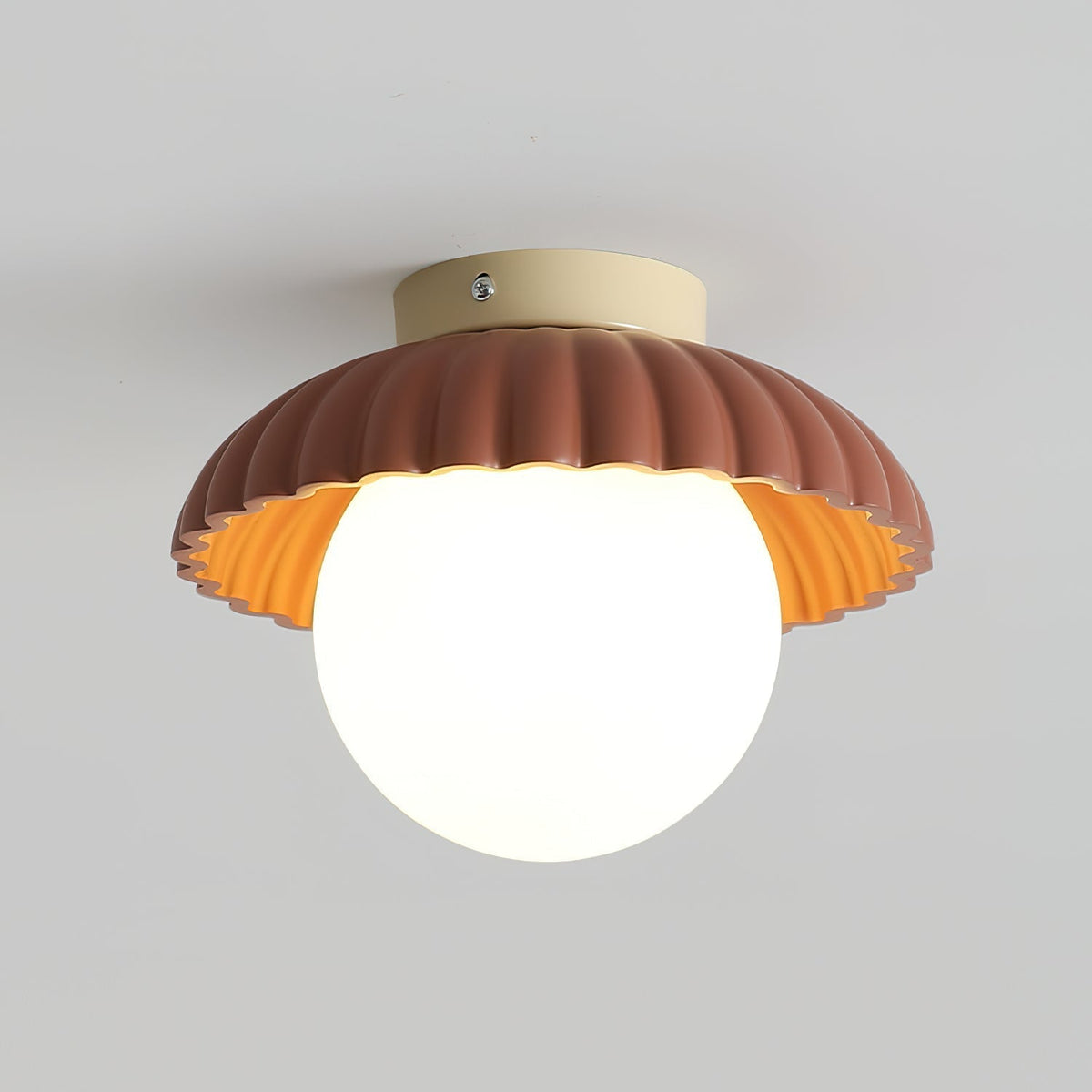 Scallop plafonieră aplicată, cu lumină difuză