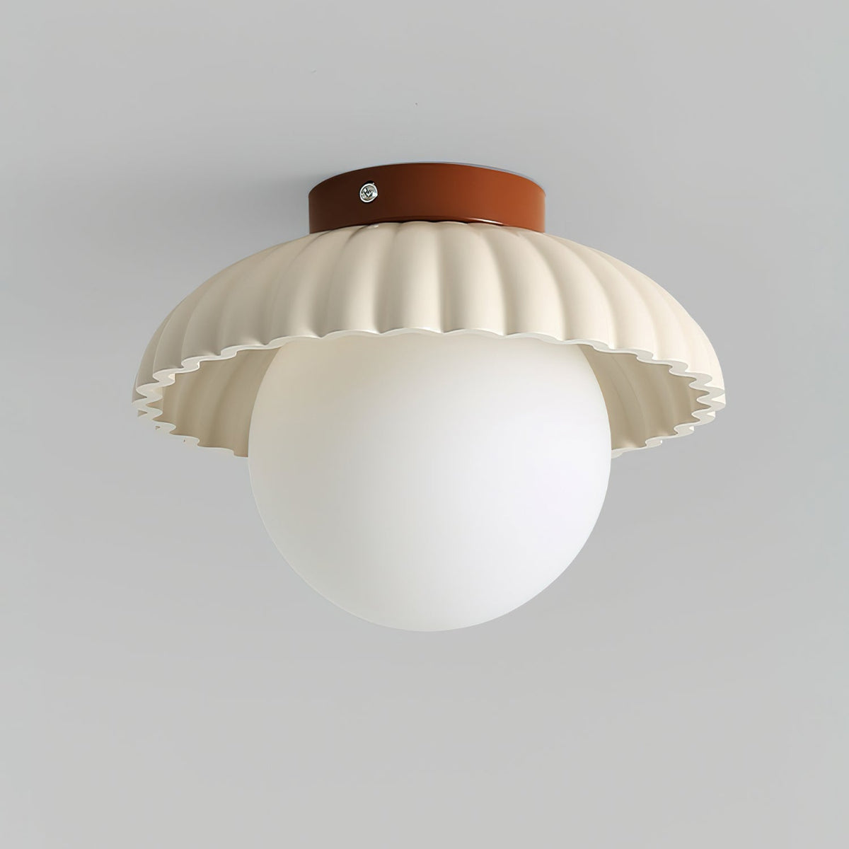 Scallop plafonieră aplicată, cu lumină difuză