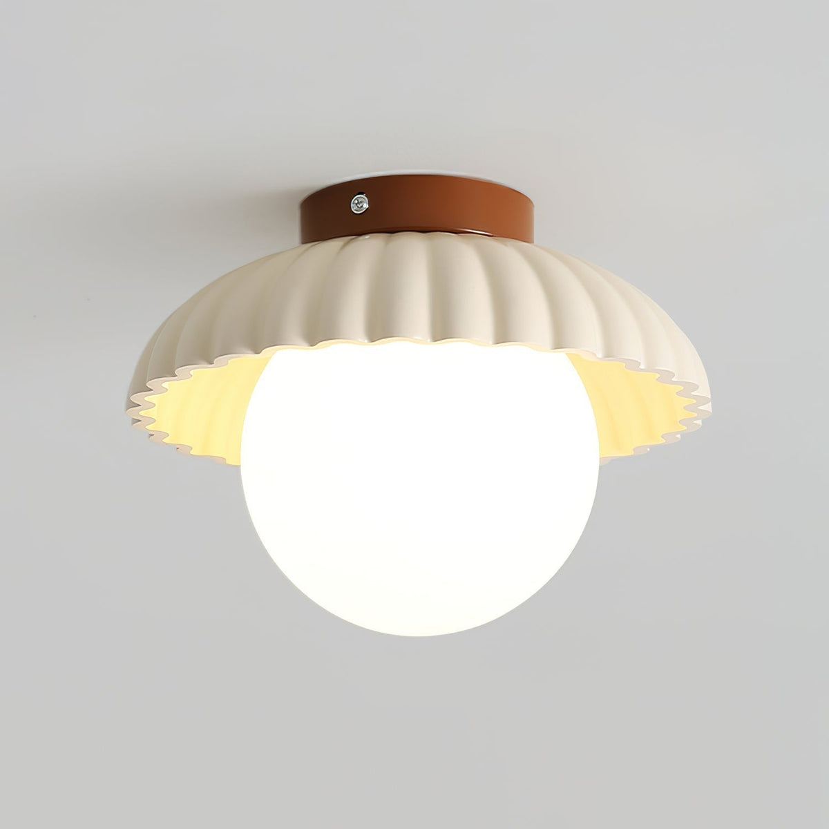 Scallop plafonieră aplicată, cu lumină difuză